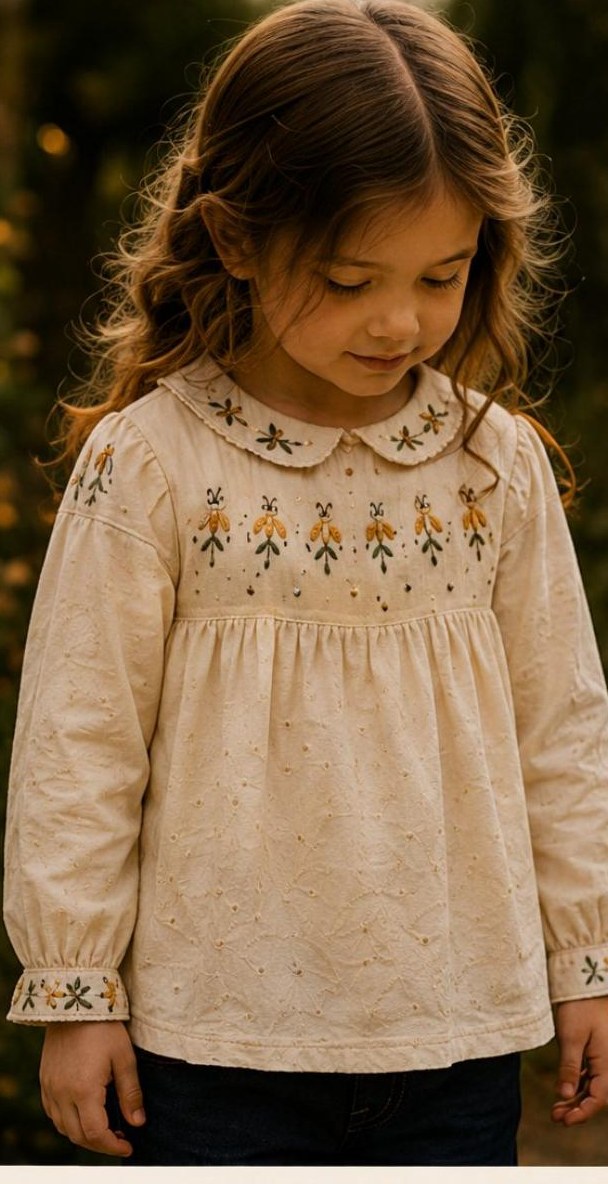 Look 16: The Firefly Smocked Blouse — UinTales StoryWear