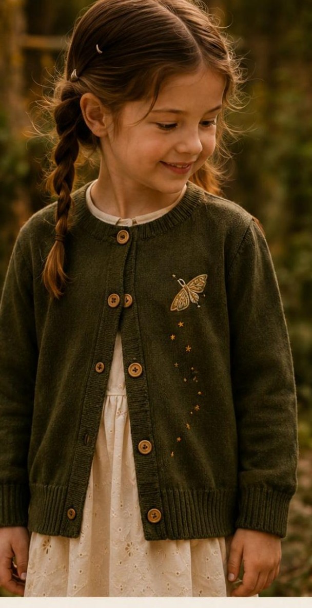The Moth Cardigan — embroidery detail